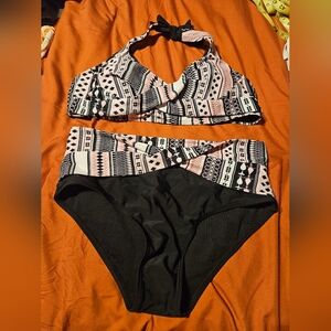 Pink,black and gray bikini Sz-M